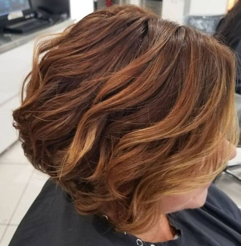 Mocha Brown Hair with Copper and Caramel Highlights