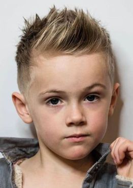 Spiky hairstyle for kids with blonde hair color
