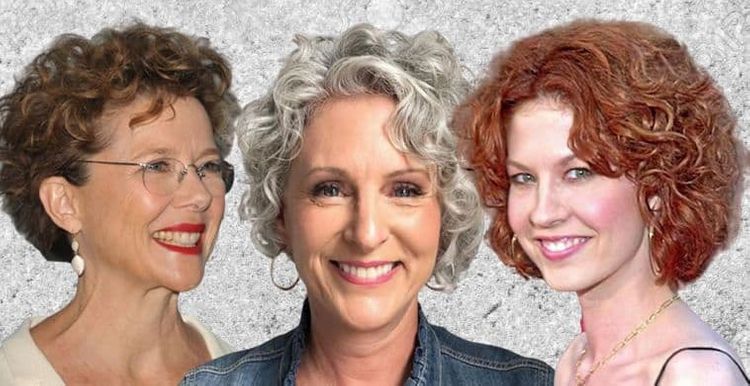 Different curly hairstyles for women over 50