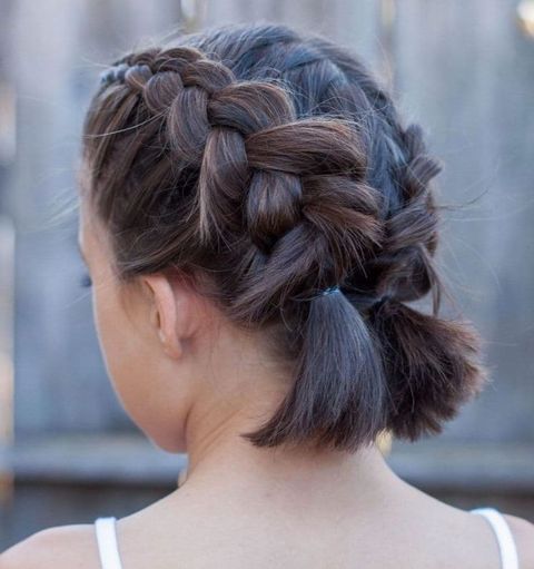 Double braids for short hair for women in 2021-2022