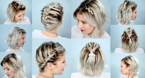 Easy braided hairstyle for school for women in 2021-2022