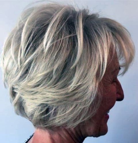 Cool short layered haircut for women over 70 in 2021-2022