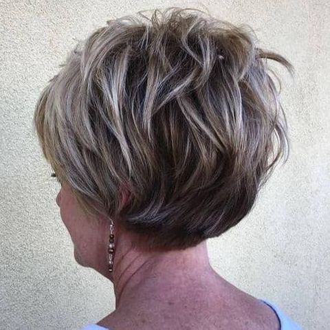Short layered haircut for older ladies over 55 in 2021-2022