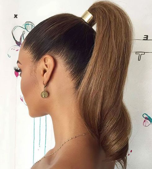 High ponytail hairstyles for straight hair