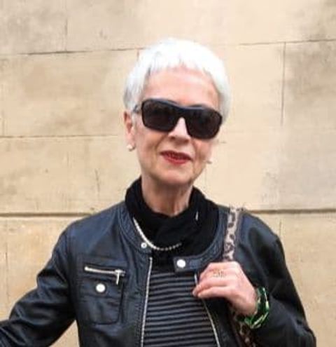 Grey pixie cut for older women over 60