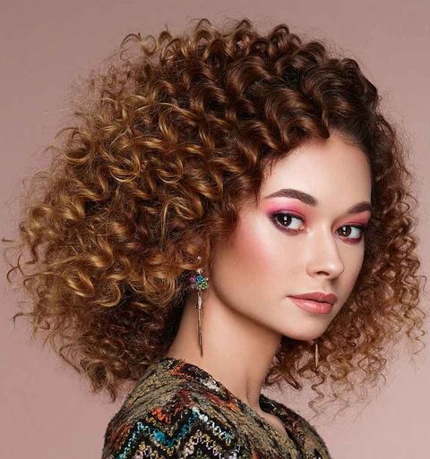 Perm shoulder length hairstyle