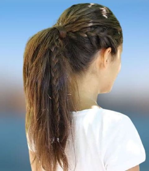 High ponytail braids