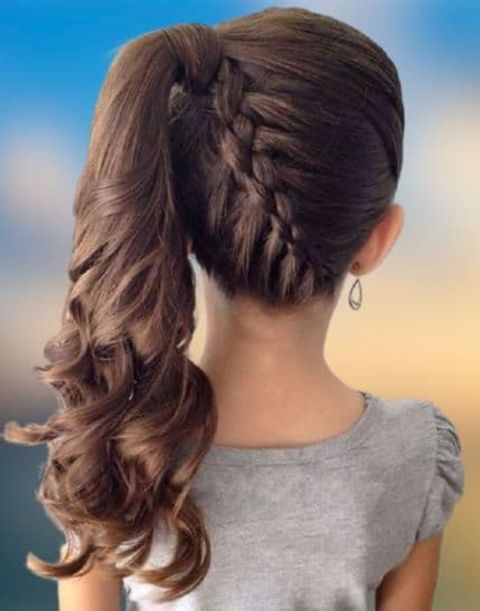 Side ponytial braids for girls