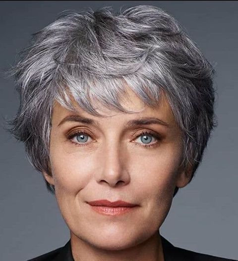 Gray hair colors for short haircut in 2021-2022