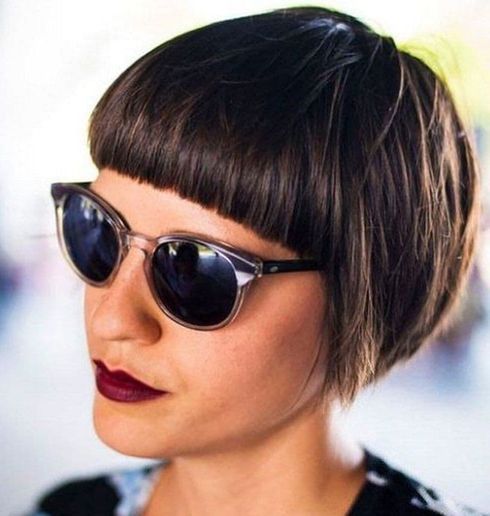 Beautiful pixie cut with bangs