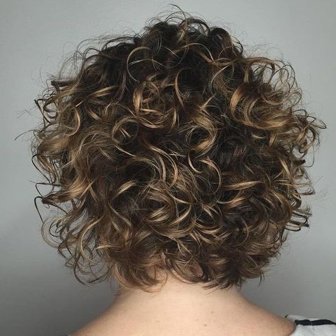 Curly bob hair for women over 50