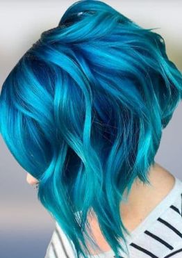 Blue hair colors for short hair
