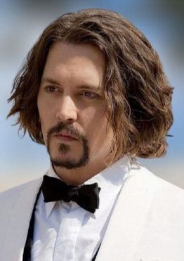 Long wavy hairstyles for men with beards