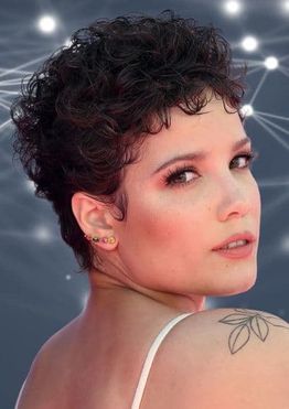 Short curly pixie haircuts for women with round face