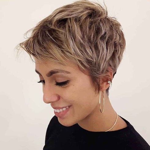 Messy pixie haircut